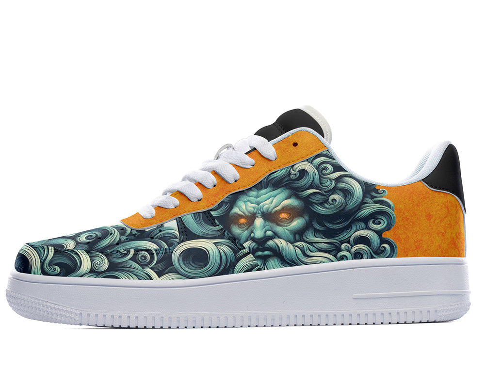 Greek God Sneakers: Greek God Illustration Court Sneakers