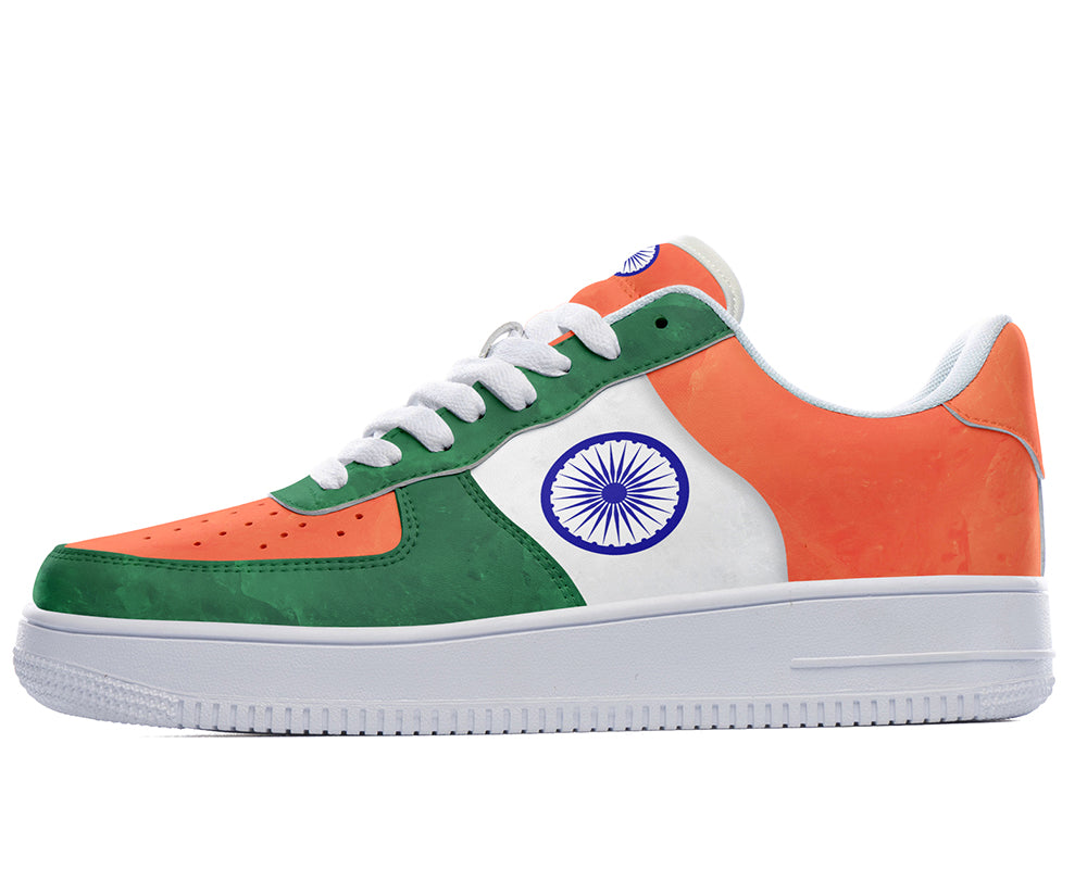 Indian Flag Sneakers: Indian Flag Pattern Court Sneakers