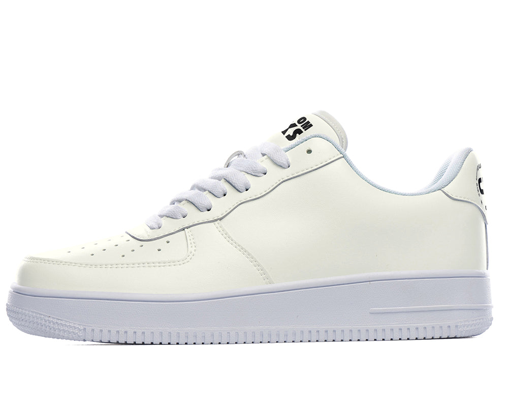 Ivory Sneakers: Solid Ivory Court Sneakers