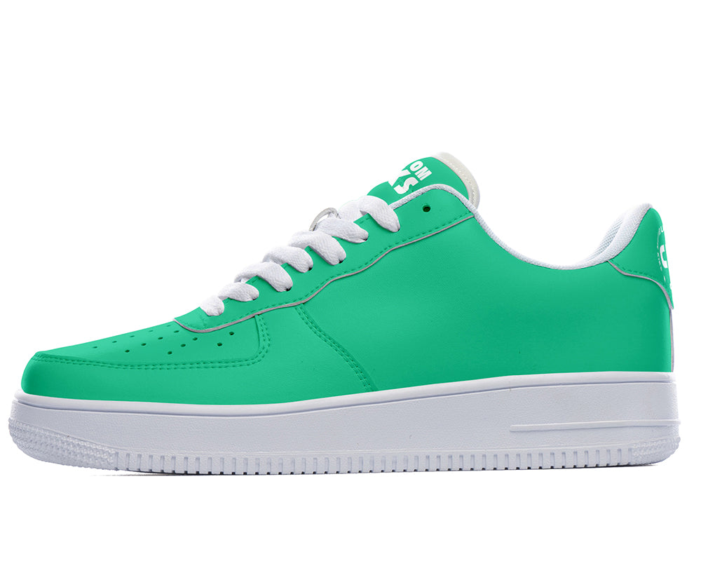 Kelly Green Sneakers: Solid Kelly Green Court Sneakers