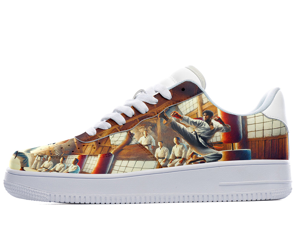 Karate Sneakers: Karate Illustration Court Sneakers