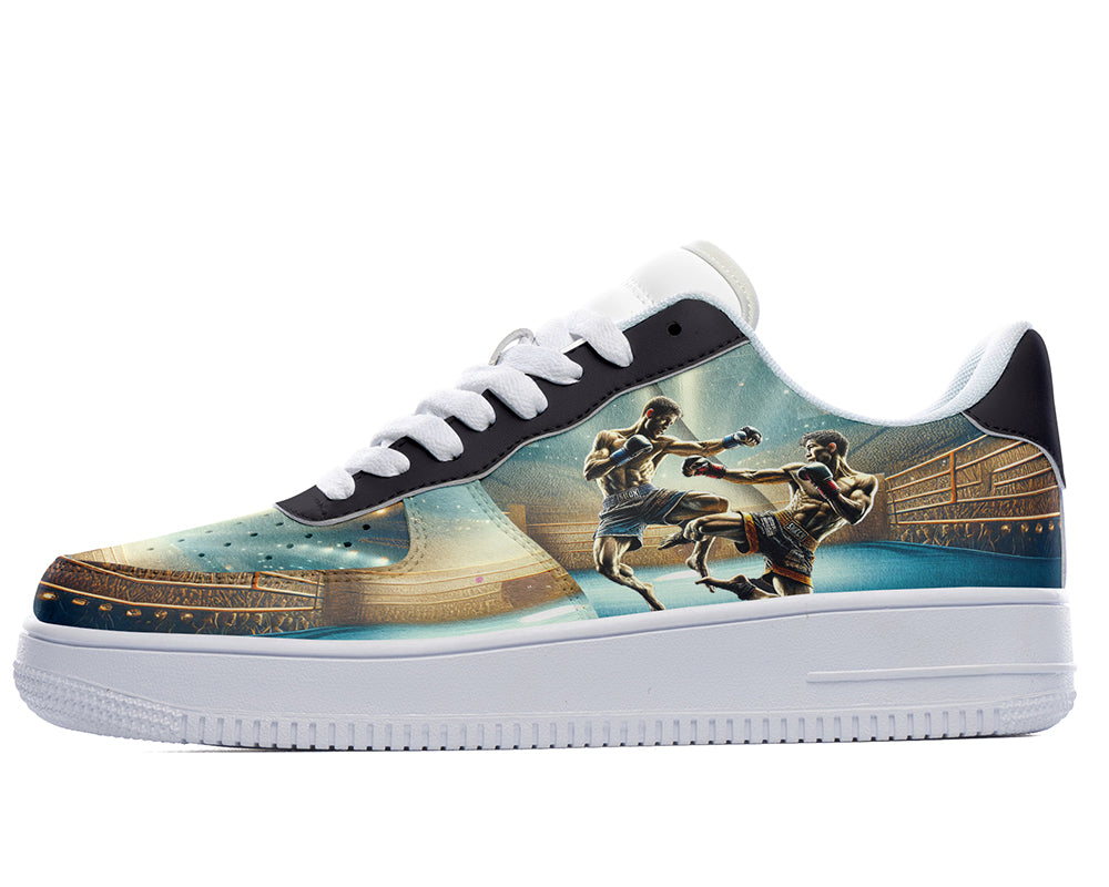 Kickboxing Sneakers: Kickboxing Illustration Court Sneakers