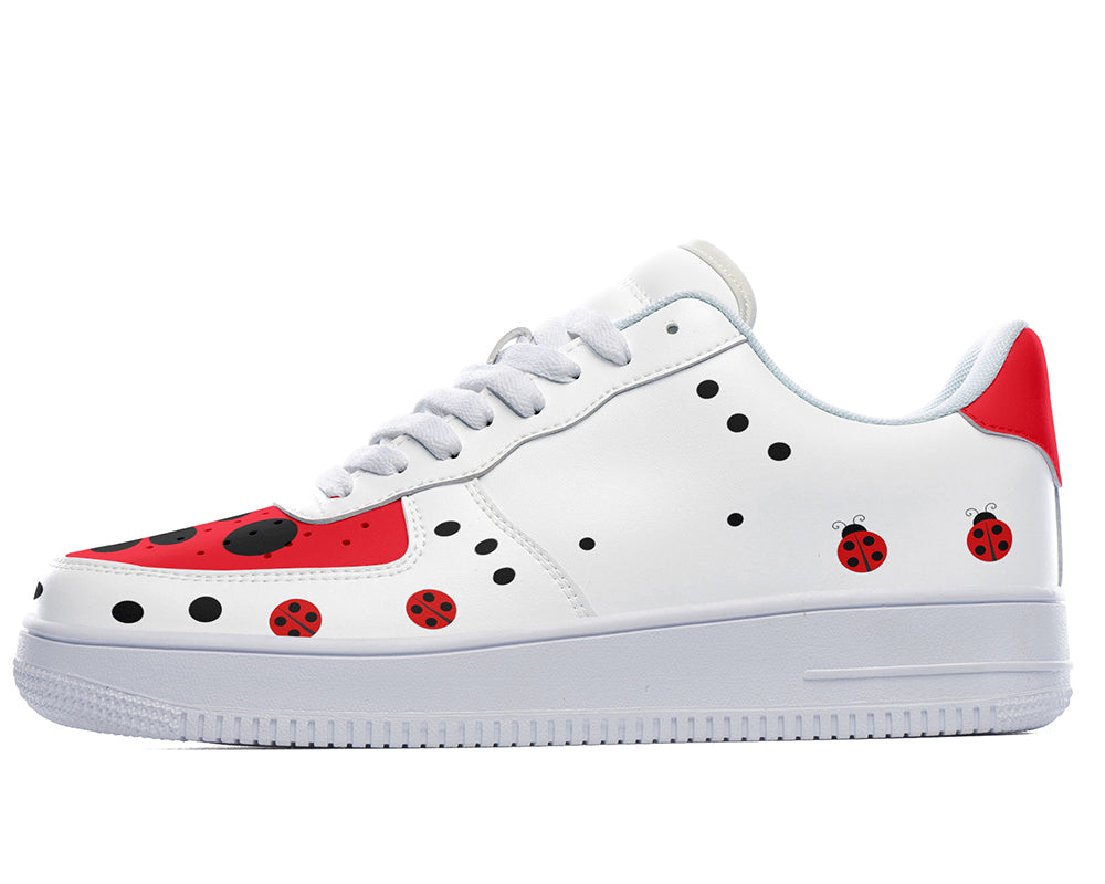 Ladybug Sneakers: Ladybug Pattern Court Sneakers