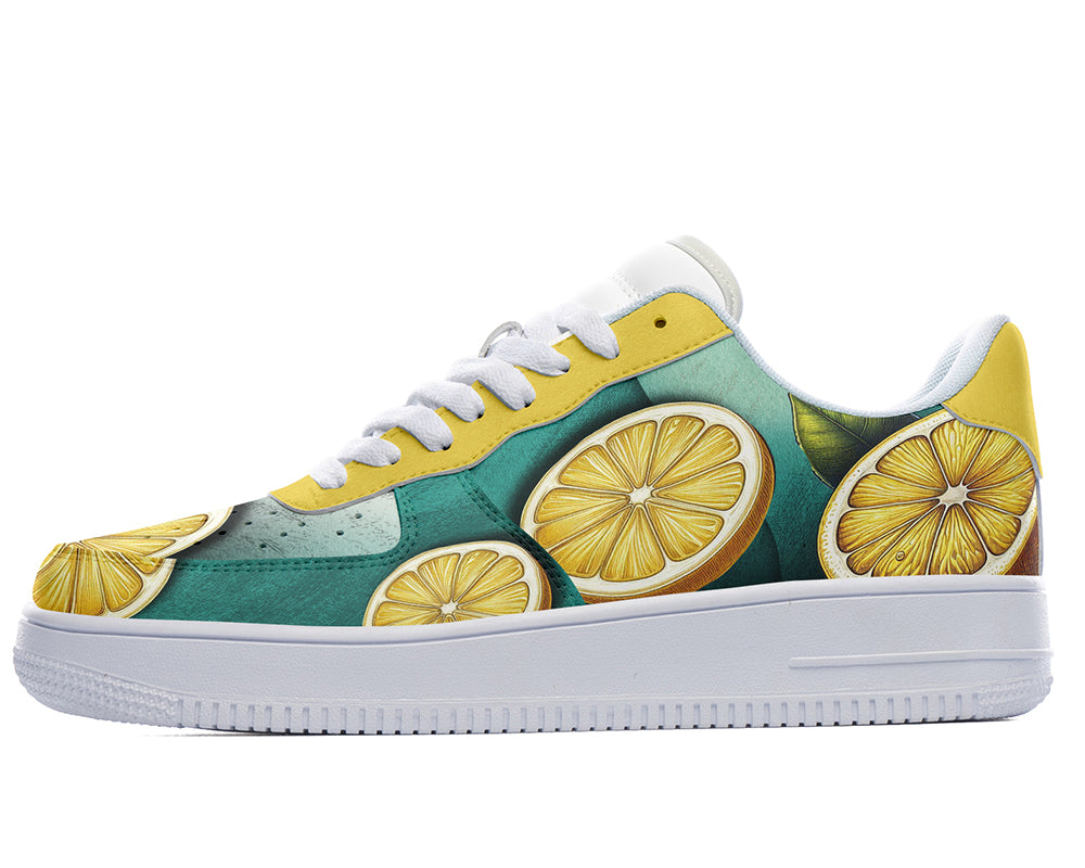 Lemon Sneakers: Lemon Pattern Court Sneakers
