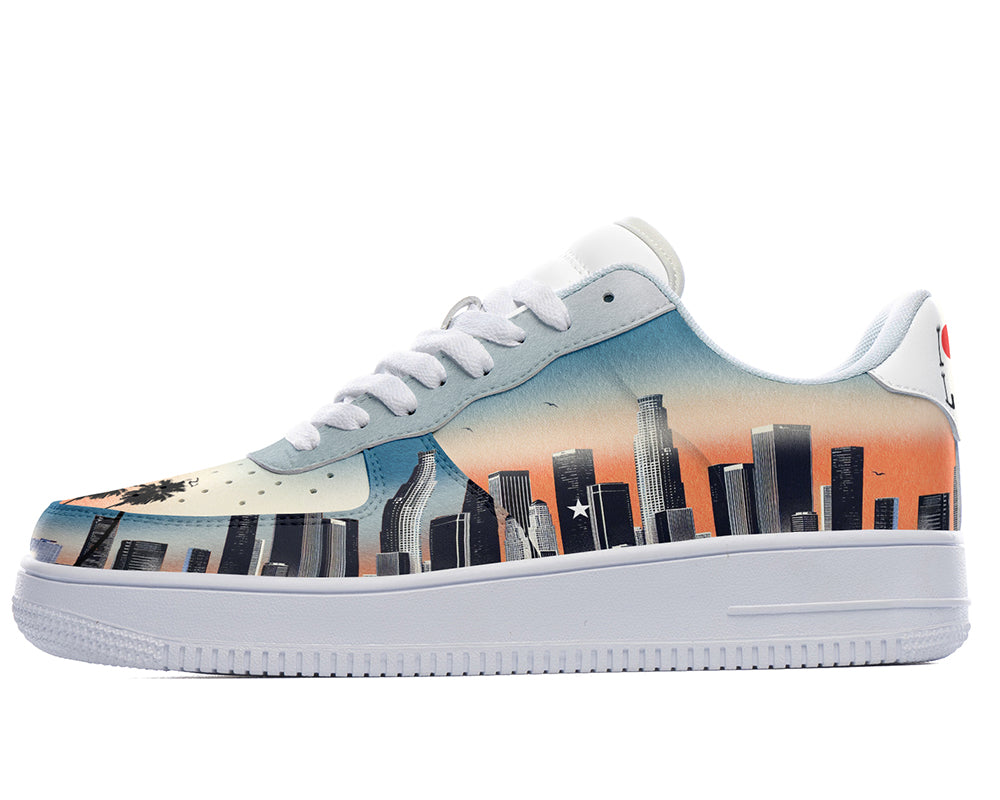 Los Angeles Sneakers: Los Angeles City Illustration Court Sneakers