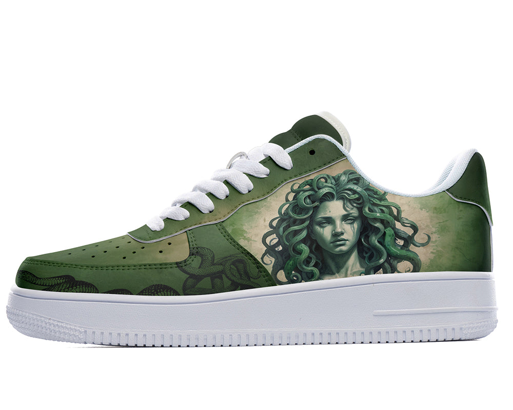 Medusa Sneakers: Medusa Illustration Court Sneakers