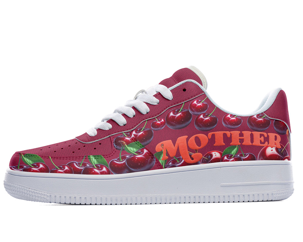 RED CHERRY SNEAKERS – THANKS A LOT, MOM