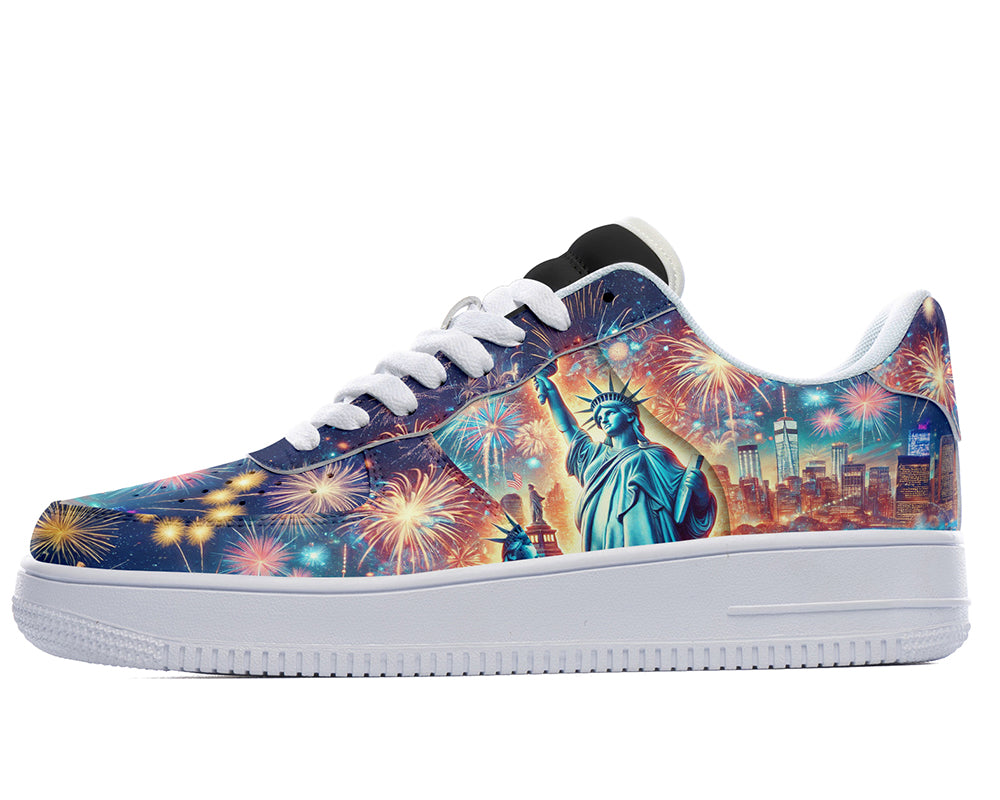New York Fireworks Sneakers: American Celebration Court Sneakers