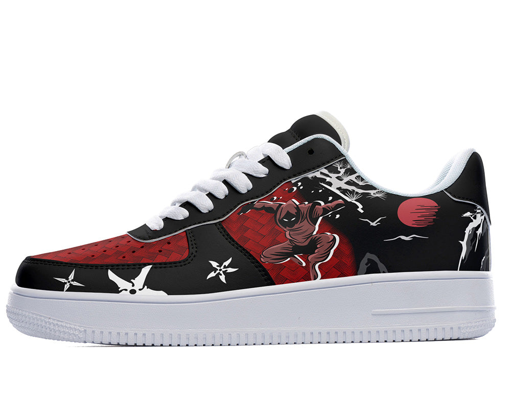 Ninja Sneakers: Ninja Graphic Pattern Court Sneakers