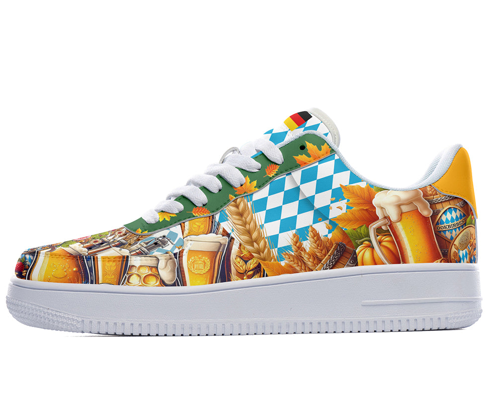Oktoberfest Sneakers: Oktoberfest Beer Festival Pattern Court Sneakers