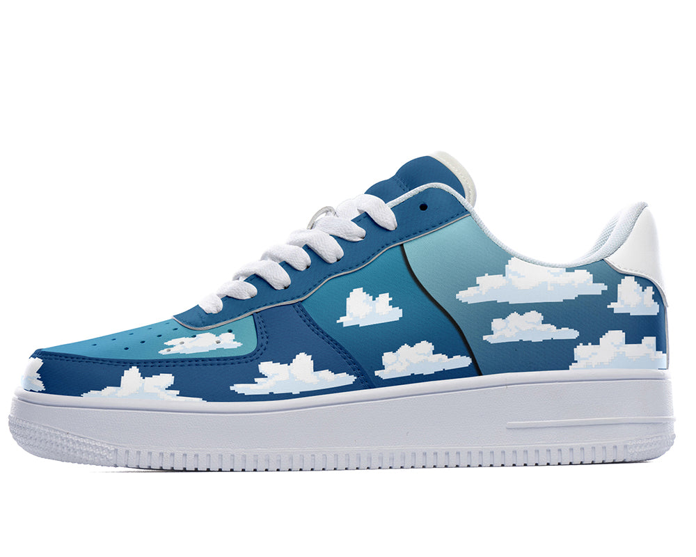 Pixelated Clouds Sneakers