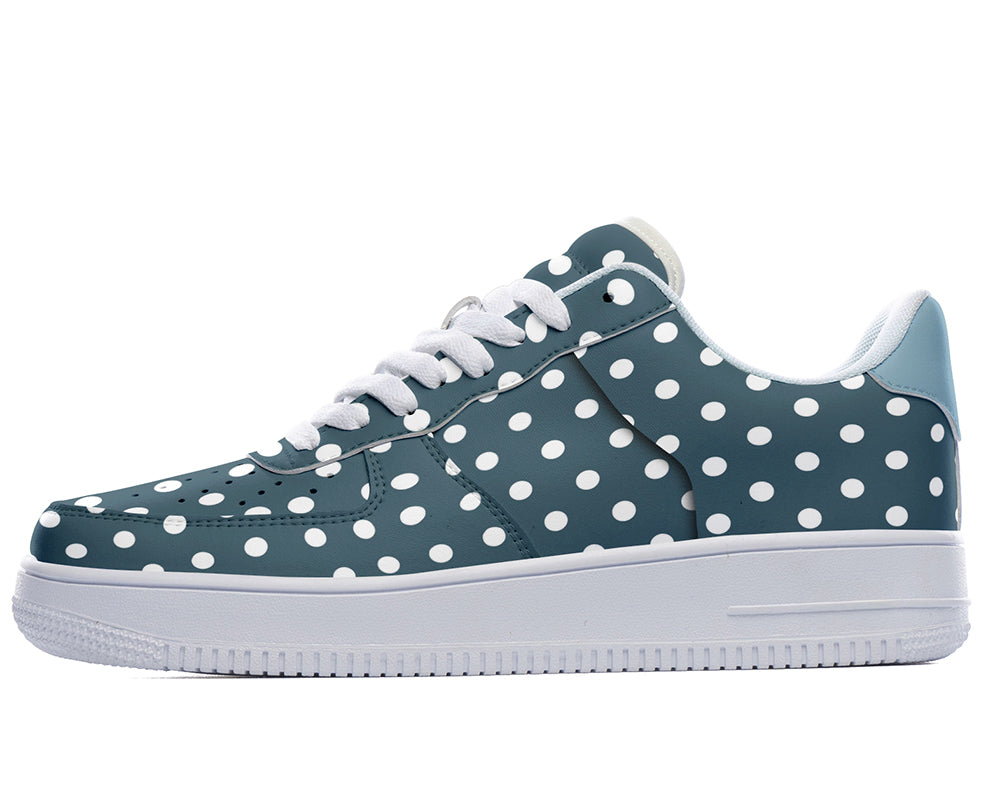 Teal Polka Dots Sneakers
