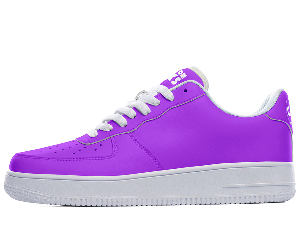 Magenta Purple Sneakers: Solid Magenta Court Sneakers