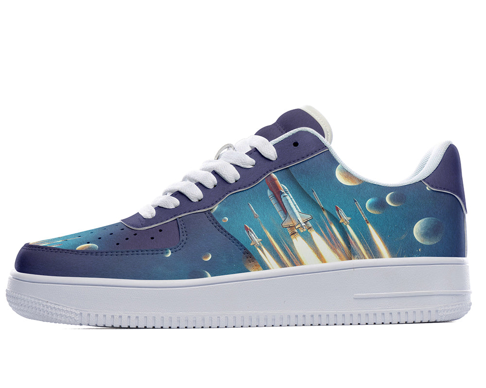 Rocket Sneakers: Rocket Illustration Court Sneakers