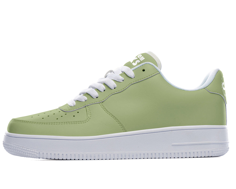 Sage Green Sneakers: Solid Sage Green Court Sneakers