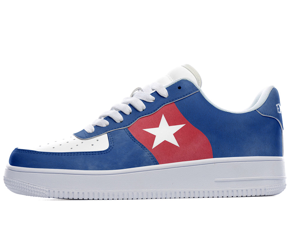 Texas Sneakers: Texas State Flag Pattern Court Sneakers