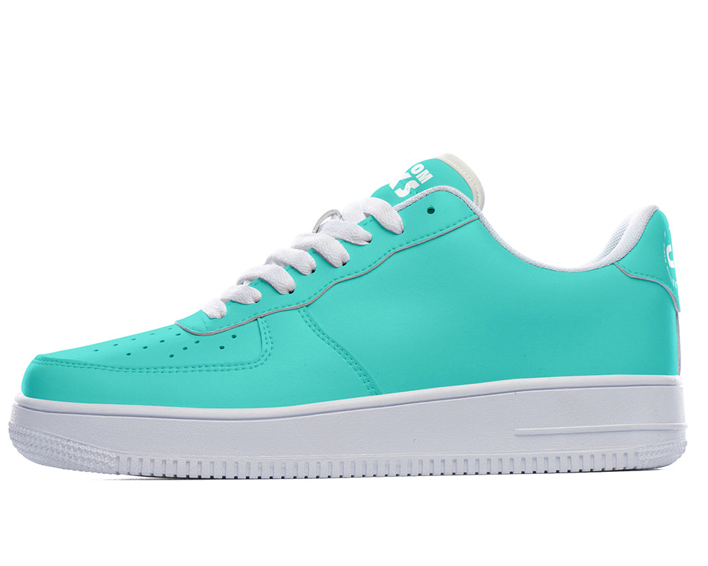 Turquoise Sneakers: Solid Turquoise Court Sneakers