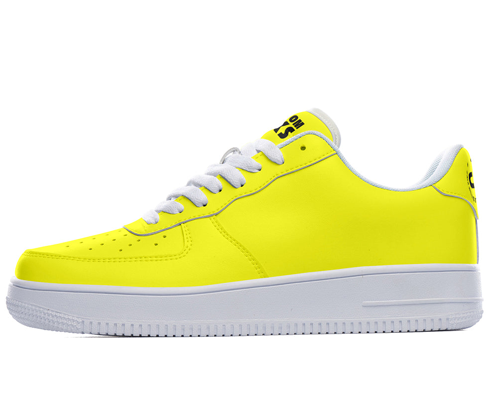 Yellow Sneakers: Solid Yellow Court Sneakers