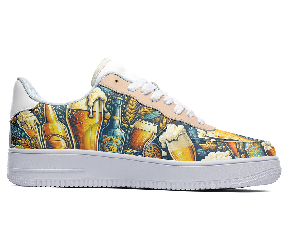 Beer Sneakers: Beer Illustration Court Sneakers
