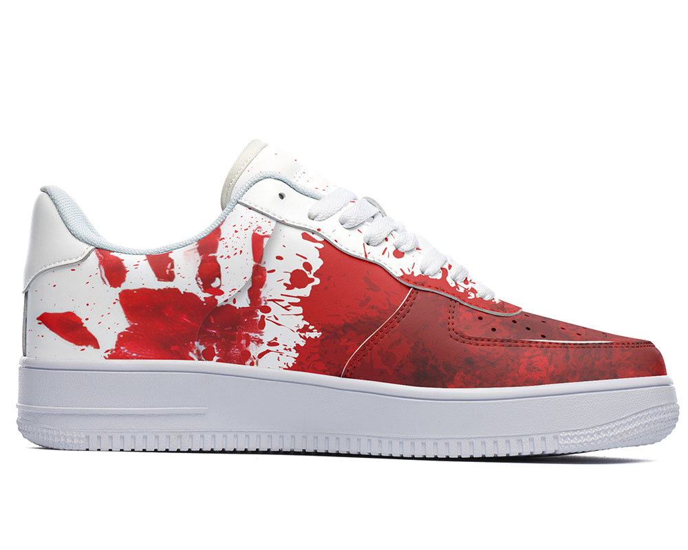 Horror Theme Sneakers: Blood Splatter Court Shoes