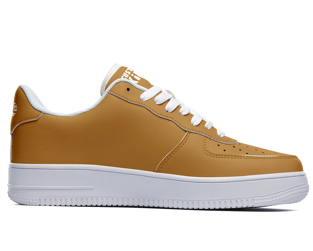 Camel Sneakers: Solid Camel Court Sneakers