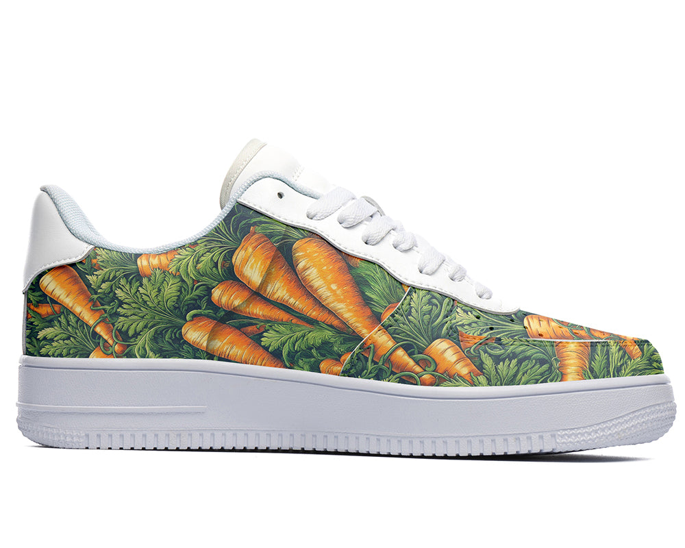 Carrot Sneakers: Carrot Pattern Court Sneakers