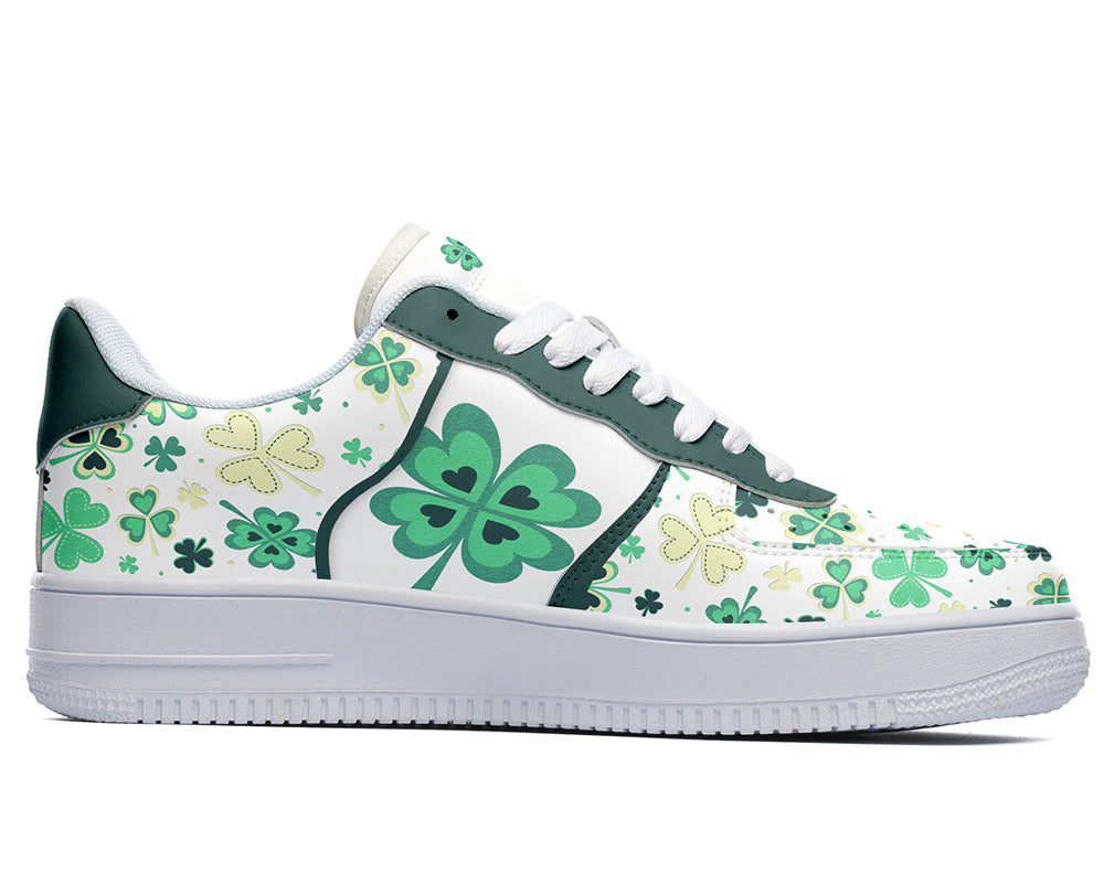 Saint Patrick Sneakers: Lucky Clover Court Sneakers