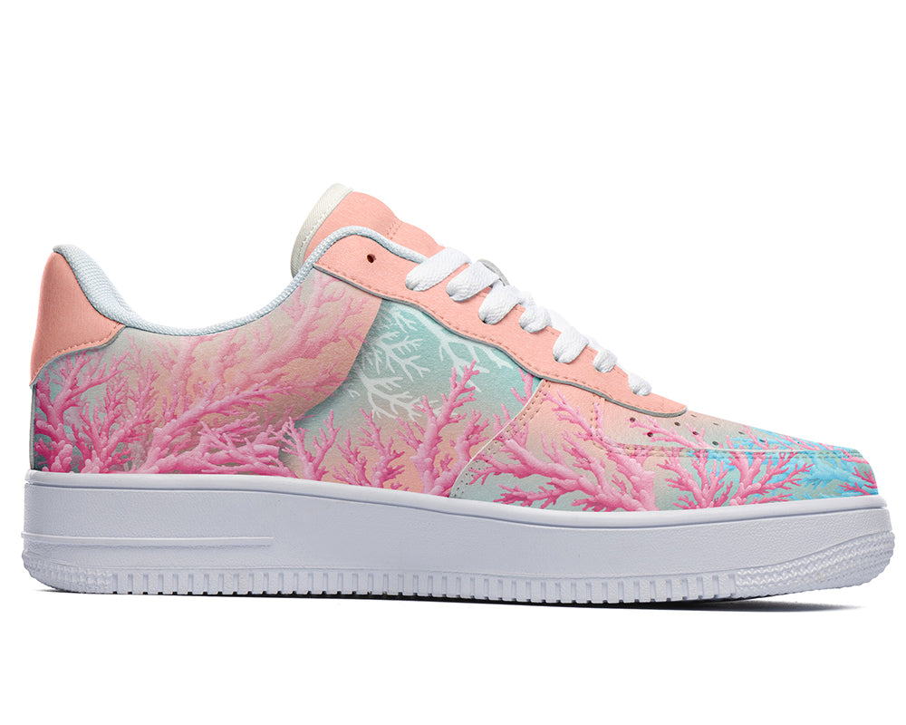 Coral Sneakers: Coral Reef Illustration Court Sneakers