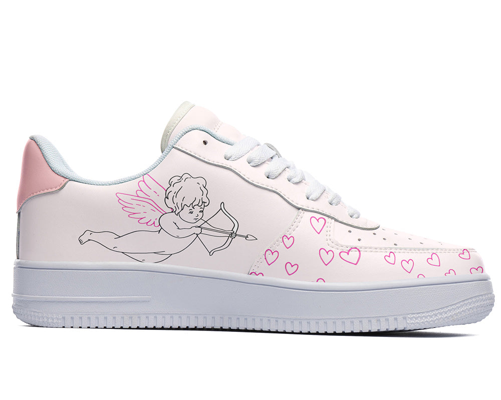 Cupid Sneakers: Cupid Pattern Court Sneakers