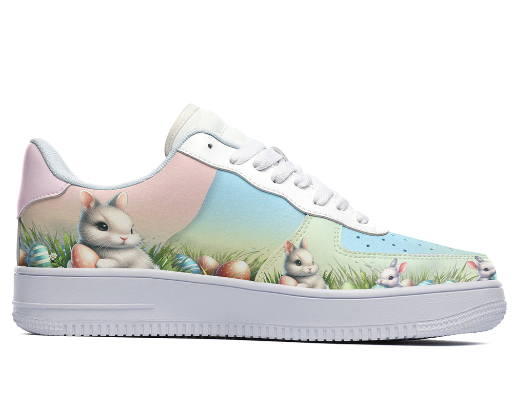 Easter Rabbit Sneakers: Rabbit Pattern Court Sneakers