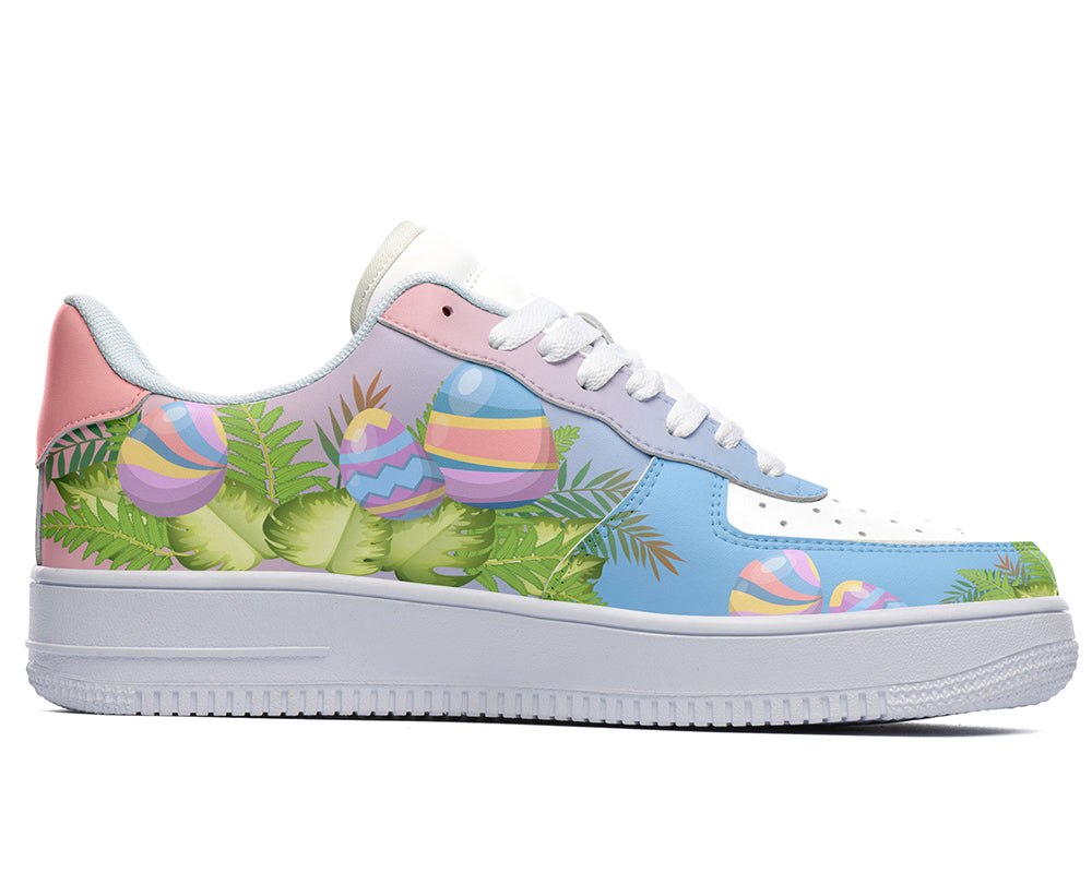 Easter Egg Sneakers: Easter Egg Pattern Court Sneakers