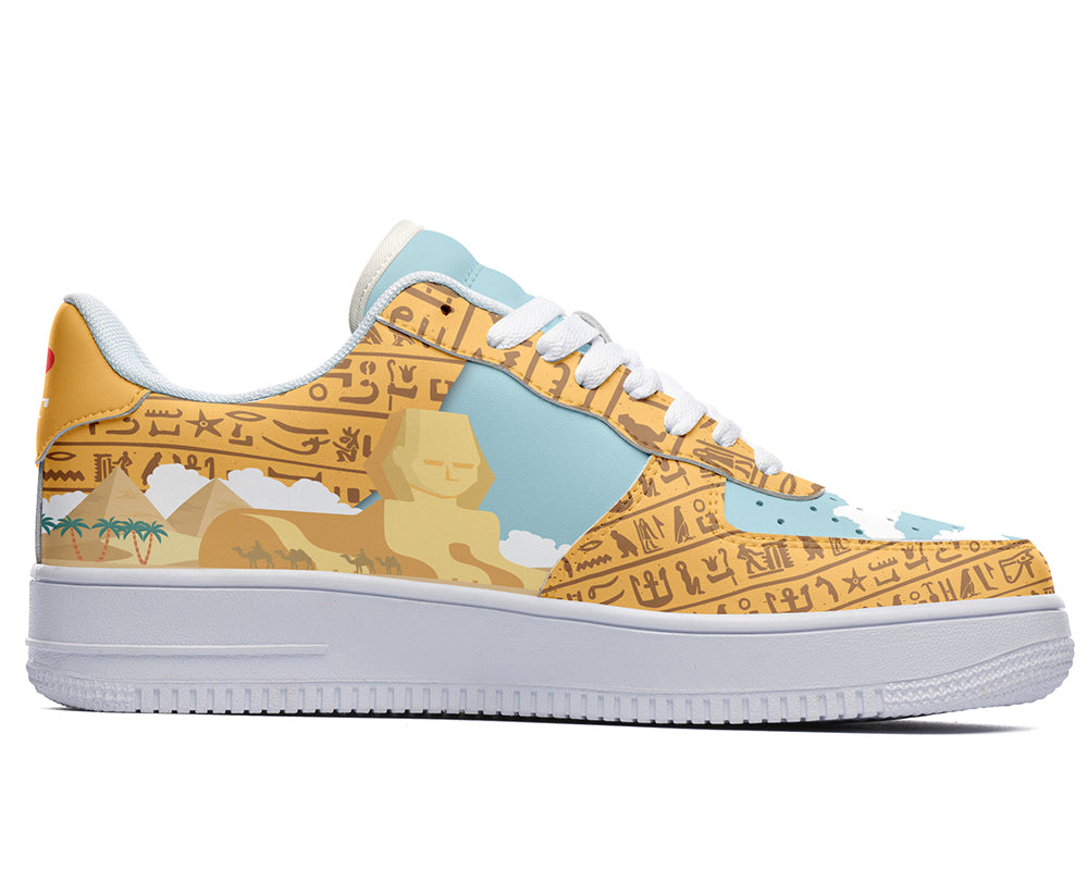 Egypt Sneakers: Pyramids Desert Court Sneakers