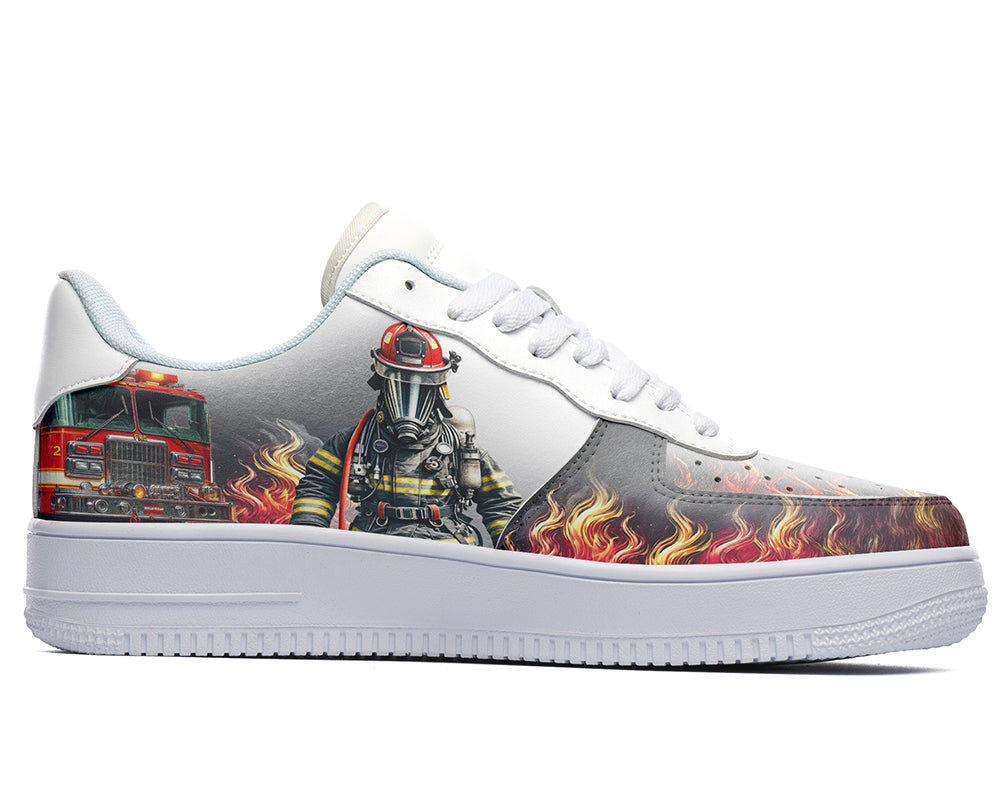 Firefighter Sneakers: Firefighter Illustration Court Sneakers
