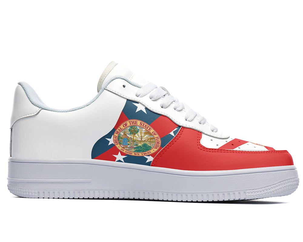Florida Sneakers: Florida State Flag Pattern Court Sneakers