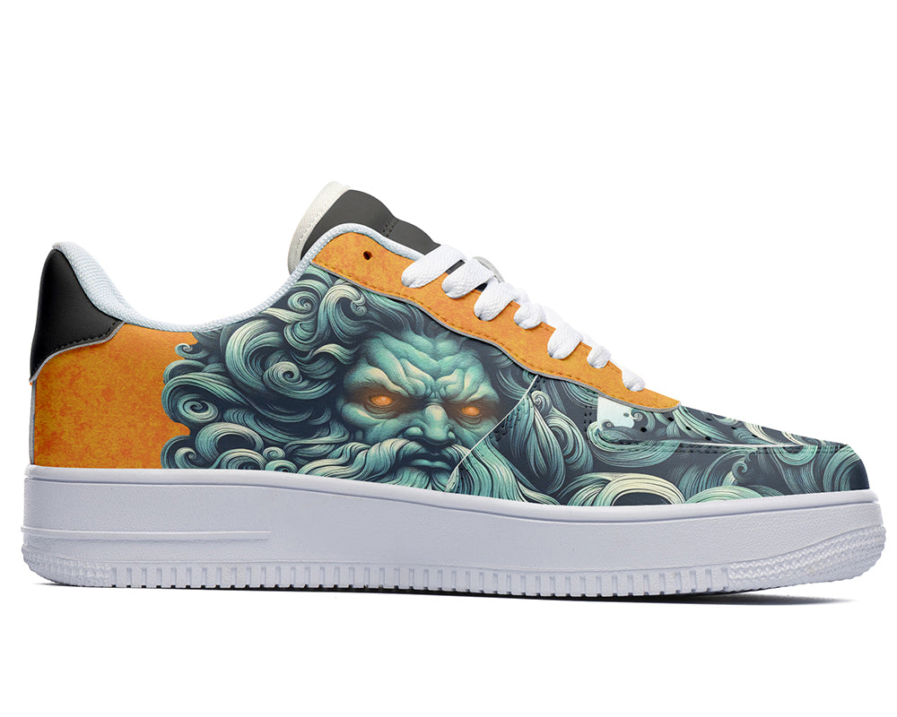 Greek God Sneakers: Greek God Illustration Court Sneakers