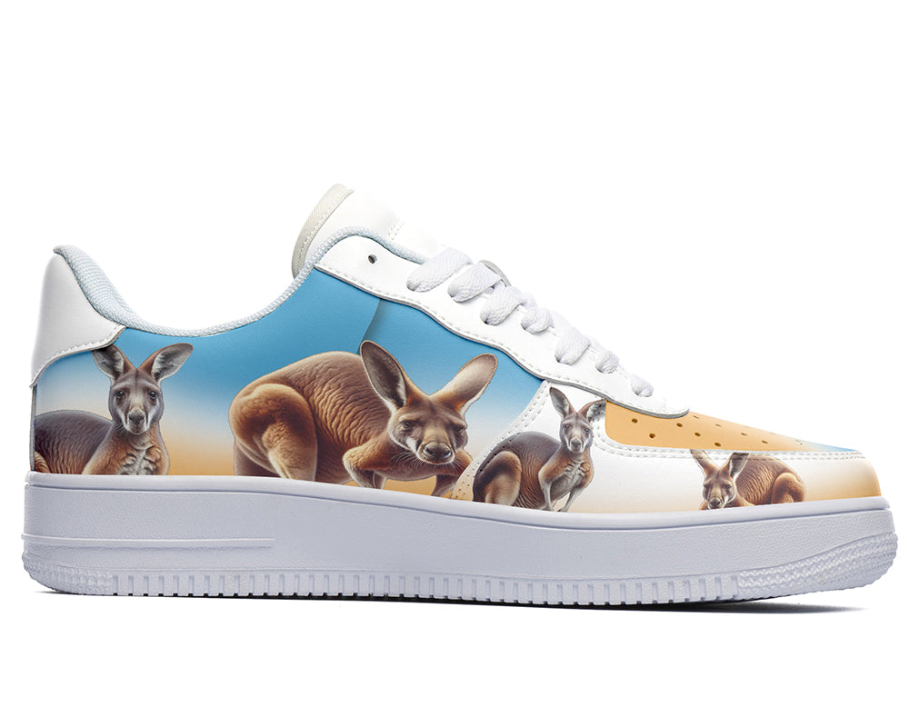 Kangaroo Sneakers: Group of Kangaroo Illustration Court Sneakers