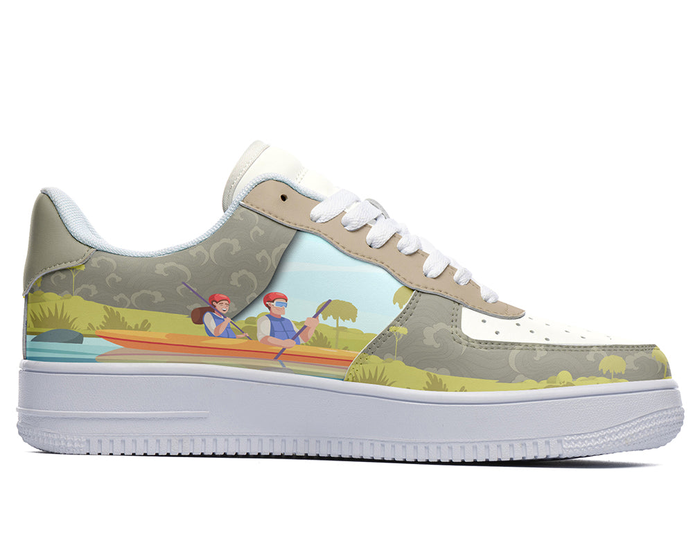 Kayak Sneakers: Kayaking Illustration Court Sneakers