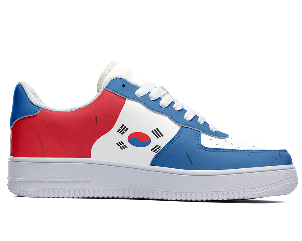 Korea Flag Sneakers: South Korean Flag Pattern Court Sneakers