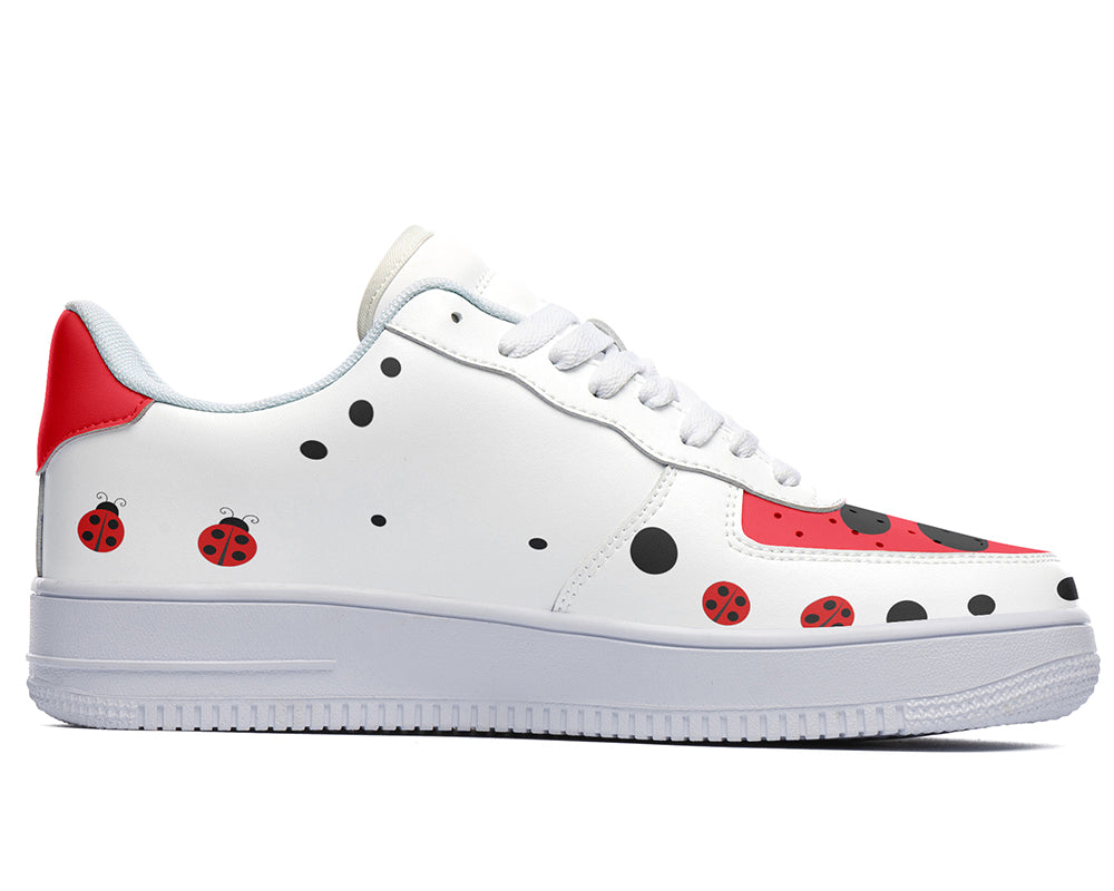 Ladybug Sneakers: Ladybug Pattern Court Sneakers