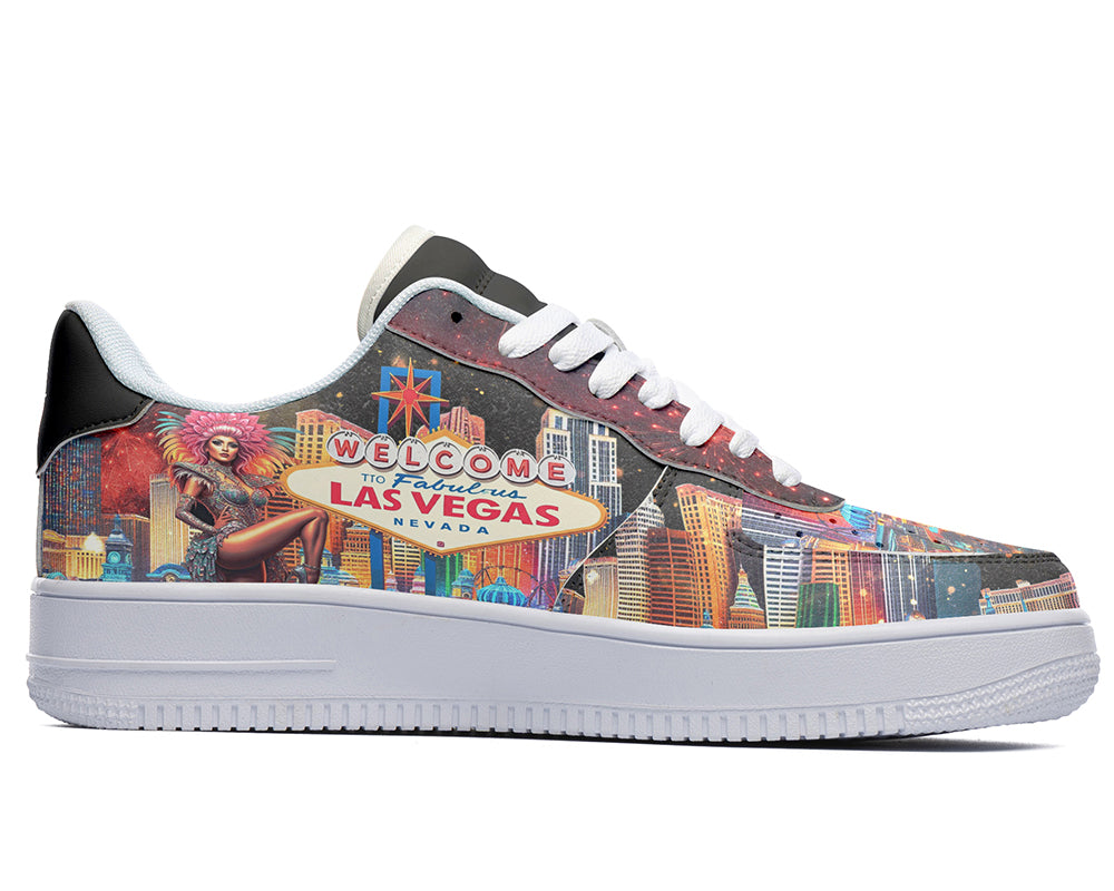 Las Vegas Sneakers: Las Vegas City Illustration Court Sneakers