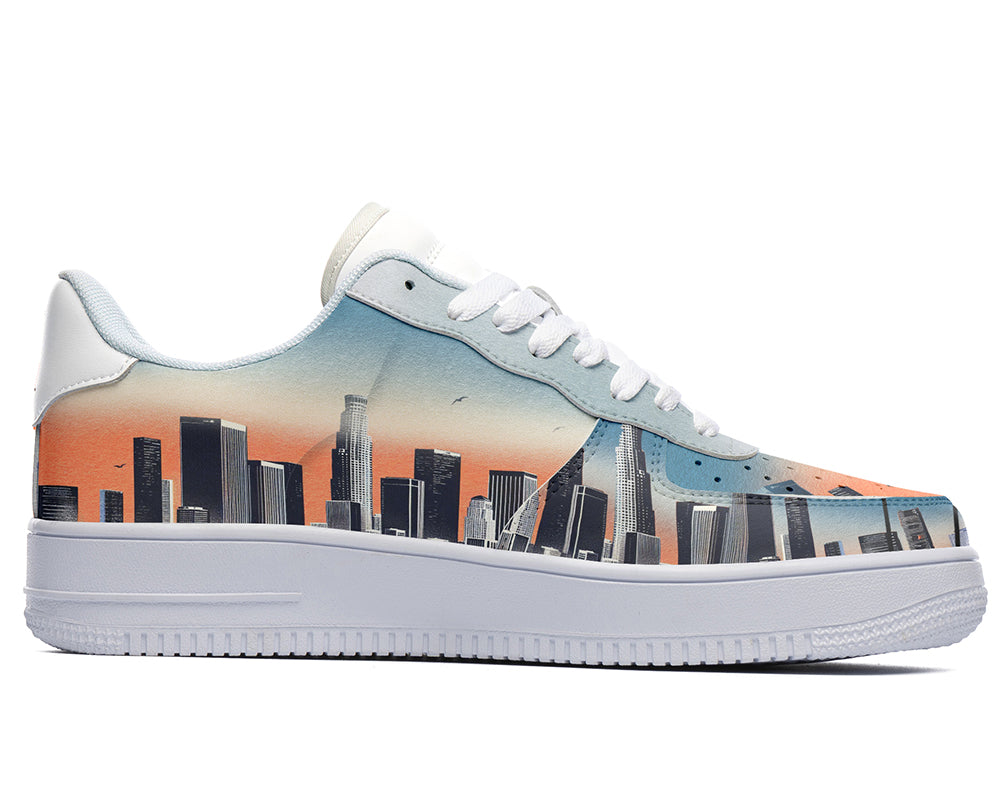 Los Angeles Sneakers: Los Angeles City Illustration Court Sneakers
