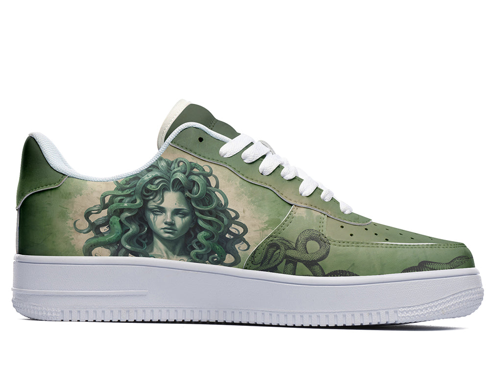 Medusa Sneakers: Medusa Illustration Court Sneakers