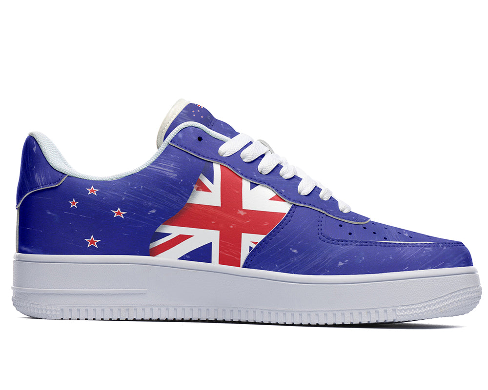 New Zealand Flag Sneakers: New Zealand Flag Pattern Court Sneakers