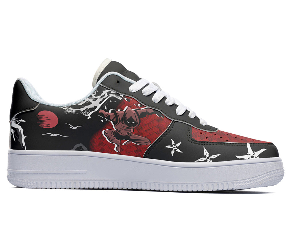 Ninja Sneakers: Ninja Graphic Pattern Court Sneakers