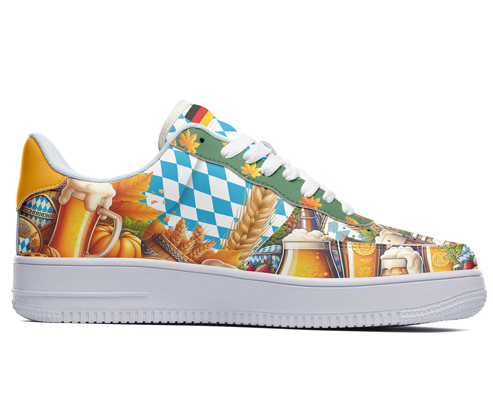 Oktoberfest Sneakers: Oktoberfest Beer Festival Pattern Court Sneakers