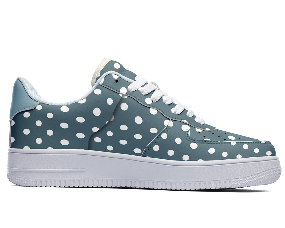Teal Polka Dots Sneakers