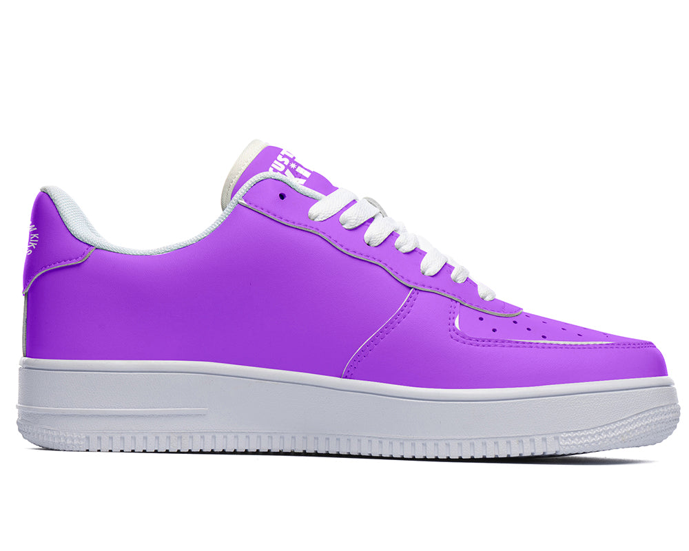 Magenta Purple Sneakers: Solid Magenta Court Sneakers