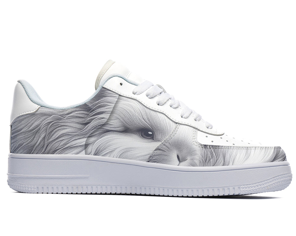 Rabbit Sneakers: Rabbit Illustration Court Sneakers