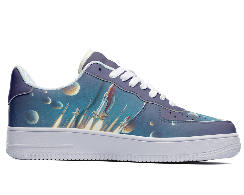 Rocket Sneakers: Rocket Illustration Court Sneakers
