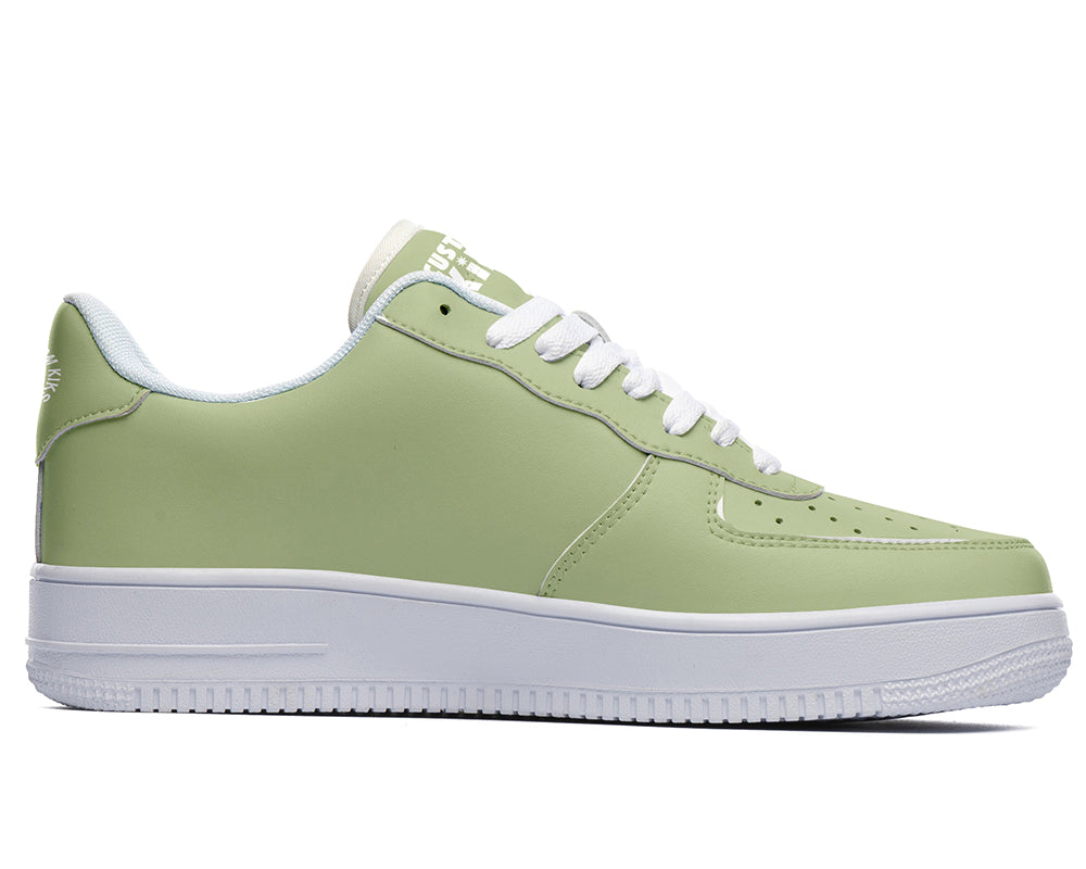 Sage Green Sneakers: Solid Sage Green Court Sneakers